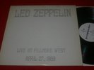 LP X 2 LED ZEPPELIN LIVE AT FILLMORE WEST 1969 ORIG USA 1987 ISSUE