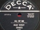 Mae West - Love is the Greatest Thing / All of Me (Decca 29452)