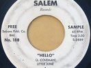 RARE Doo Wop 45 - LITTLE JUNE & HIS JANUARYS - Hello - SALEM ORIGINAL