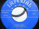 * FATS DOMINO Mardi Gras in New Orleans NOLA R&B Blue Script Imperial 45 HEAR