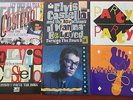 6 Classic Elvis Costello 45s - SIGNED - Set #1
