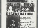 Degeneration 1 zine Negative Approach Government Issue GI MDC Jerry's Kids kbd