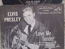 Elvis Presley - Love Me Tender -  Black / White PS + RARER Lined 45