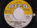 rare Soul 45 BEN E. KING i can't break the news to myself ATCO Hear