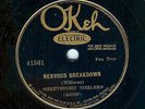 SHREVEPORT SIZZLERS - NERVOUS BREAKDOWN - OKEH 78 RPM