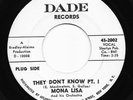 Mod New Breed R&B Northern Soul 45 MONA LISA They Don't Know Dade WLP HEAR