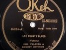 HEAR pre war country 78 GEO WALBURN EMMETT HETHCOX Lee Country Blues OKEH 45024