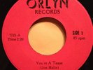 Rare garage psych rock 45 the Monteras Orlyn records you're a tease killer U.S.