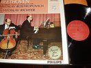 PHILIPS:ROSTROPOVICH,RICHTER:BEETHOVEN CELLO SONATAS NM TO M- 2LPs PLAY GRADED