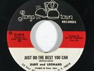 Northern Soul 45 DUKE & LEONARD Just Do The Best You Can on Stomp Town VG++