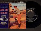 ELVIS PRESLEY 45 EP Love Me Tender RCA EPA-4006 silver line CLEAN