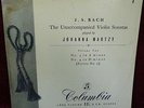 J.S. Bach Violin Sonatas 3 & 4 Johanna Martzy UK Columbia 33CX 1287