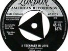 DION AND THE BELMONTS - A TEENAGER IN LOVE - RARE MISS-PRINT 1958 UK TRI-CENTRE