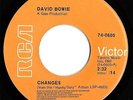 DAVID BOWIE -Changes / Andy Warhol- 1974 CANADIAN RCA 45  Canada 