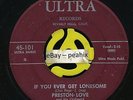 Preston Love - GROOVE JUICE / IF YOU EVER GET LONESOME - Ultra 101