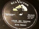 Elvis Presley 78rpm Love Me Tender RCA 20-6643 (1956) nice