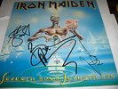 IRON MAIDEN SEVENTH SON OF A SEVENTH SON LP SIGNED BY 3 MEMBERS