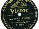 BILLY MURRAY-IRVING KAUFMAN/PEERLESS QUARTET 1916 78 Way Down In Arkansas (EE-)