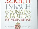 JOSEPH SZIGETI / Bach 6 Sonatas & Partitas / Vanguard Bach Guild BG 627/9 3LP