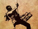  BANKSY 2x12” COVER & LABEL ART ONE CUT GRAND THEFT AUDIO