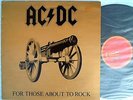 AC/DC LP - FOR THOSE ABOUT TO ROCK, Australia, ACDC Australien, ALBERT 1981, VG+