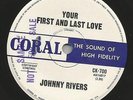 JOHNNY RIVERS Your First And Last Love 45 AUSSIE Coral 1964 PROMO RARE