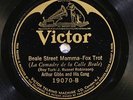 78 RPM -- Arthur Gibbs and His Gang, Victor 19070, E+