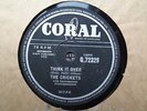BUDDY HOLLY & THE CRICKETS - Think It Over / Fool's Paradise 78 rpm disc