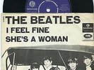 BEATLES ‘I FEEL FINE’ DENMARK PS 45 PURPLE PARLOPHONE VINYL