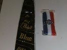 RARE MINT PBR MENS CLASSY NECK TIE AND HEADBAND PABST BEER DRINKING PUNK ROCK