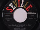 MARCIE BLANE: You Gave My Number To Billy / Told You So 45 (dj) Oldies