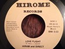 HIRAM AND DIRECT modern soul boogie funk 45   Love Flight / Turn It Around VG+