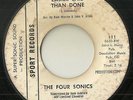 NORTHERN SOUL 45 - THE FOUR SONICS - EASIER SAID THAN DONE - SPORT PROMO