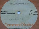 WARM DUST- Its A Beautiful Day, RARE 1-sided ACETATE, PROG-PSYCH, 1971, UK,45rpm