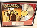 Bee Gees, Best, mit Cover, Platin Record Schallplatte, goldene, Award