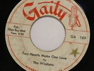 WISDOMS two hearts make one love 45 on GAITY -- rare MN doo wop -- HEAR