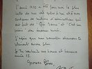 mike brant lettre de mike brant signé et son enveloppe d'origine 1972  fan club