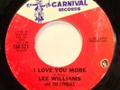 Soul 45 - Lee Williams & Cymbals - I love you more - Strong vg++