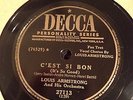 Louis Armstrong - La Vie En Rose / C'Est Si Bon (Decca Japanese Pressing) VG ++