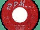 ARTHUR LEE MAYE & CROWNS Love Me Always 45rpm RPM 1955 original