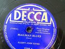 Decca 7789 Sleepy John Estes MAILMAN BLUES VG+ guitar & harp MEMPHIS