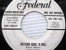 TINY TOPSY cha cha sue / western rock n roll FEDERAL WHITE LABEL PROMO 45 w453