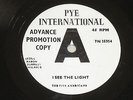RARE SP THE FIVE AMERICANS/I SEE THE LIGHT/ADVANCE PROMO COPY/PYE 7N25354/GARAGE