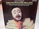 DECCA D83 DI 3 PAGLIACCI CAVALLERIA RUSTICANA SIGNED BY LUCIANO PAVAROTTI