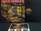 IRON MAIDEN Piece Of Mind LP EX+ UK 1st Press -2U/-1U 1983 w/ Insert & Inner Sle