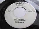 THE SCARLETS RARE GARAGE SURF INSTRO ON PRINCE PROMO LABLE PR-45-1207 STAMPEDE