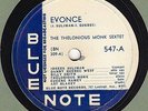 78rpm Jazz – Thelonious Monk Sextet – Off Minor - Blue Note 547 - E/E+