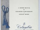 COLUMBIA 33CX 1044  *BLUE/GOLD* ELISABETH SCHWARZKOPF MOORE* A LIEDER RECITAL