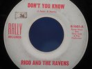 RICO AND THE RAVENS RALLY R-1601 IN MY HEART DON'T YOU KNOW 7