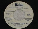 45 record Ritchie Promo #545 THE SINCERES Please Don't Cheat On Me / If You